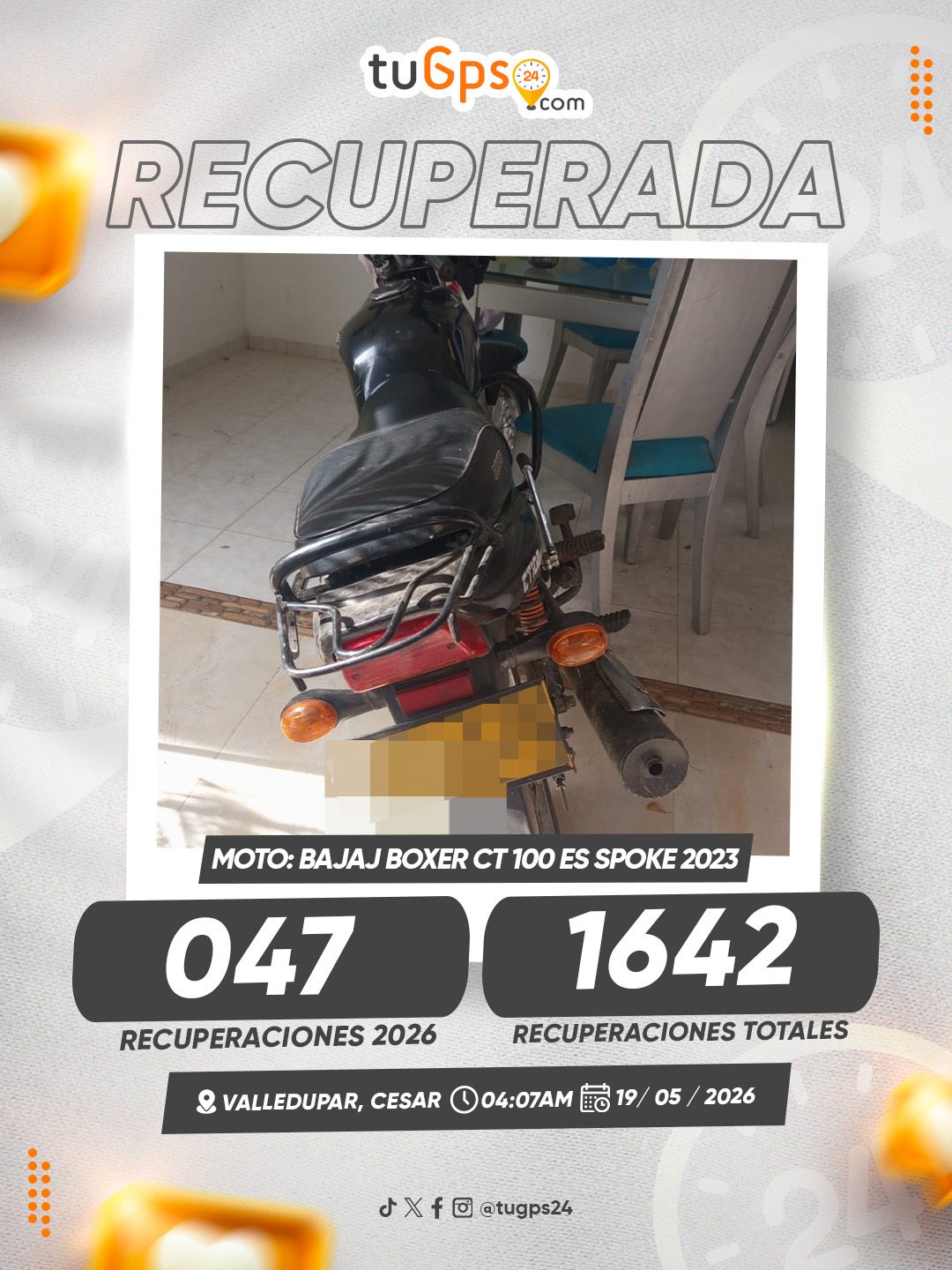 Vehículo recuperado por TuGPS24 — caso 47