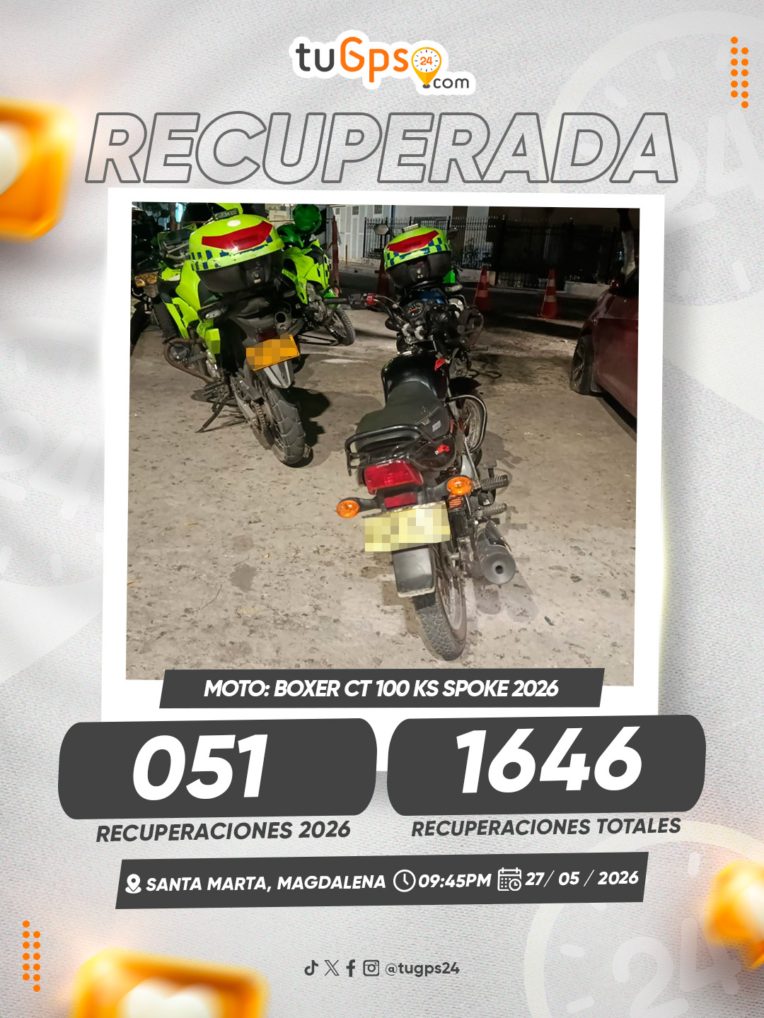 Vehículo recuperado por TuGPS24 — caso 51